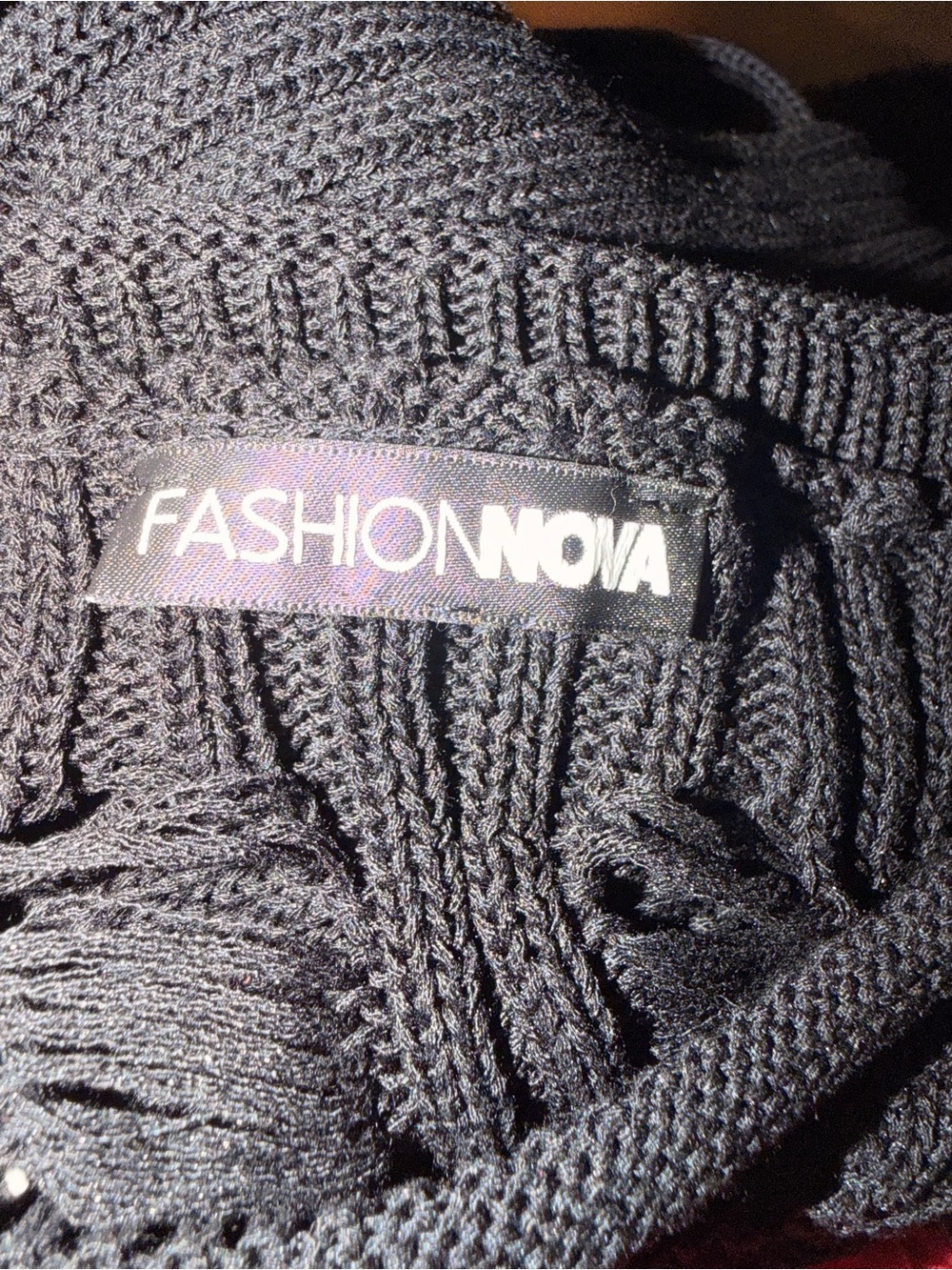 Fashion Nova Black Ribbed Long Sleeve Maxi - Picture 6 of 6